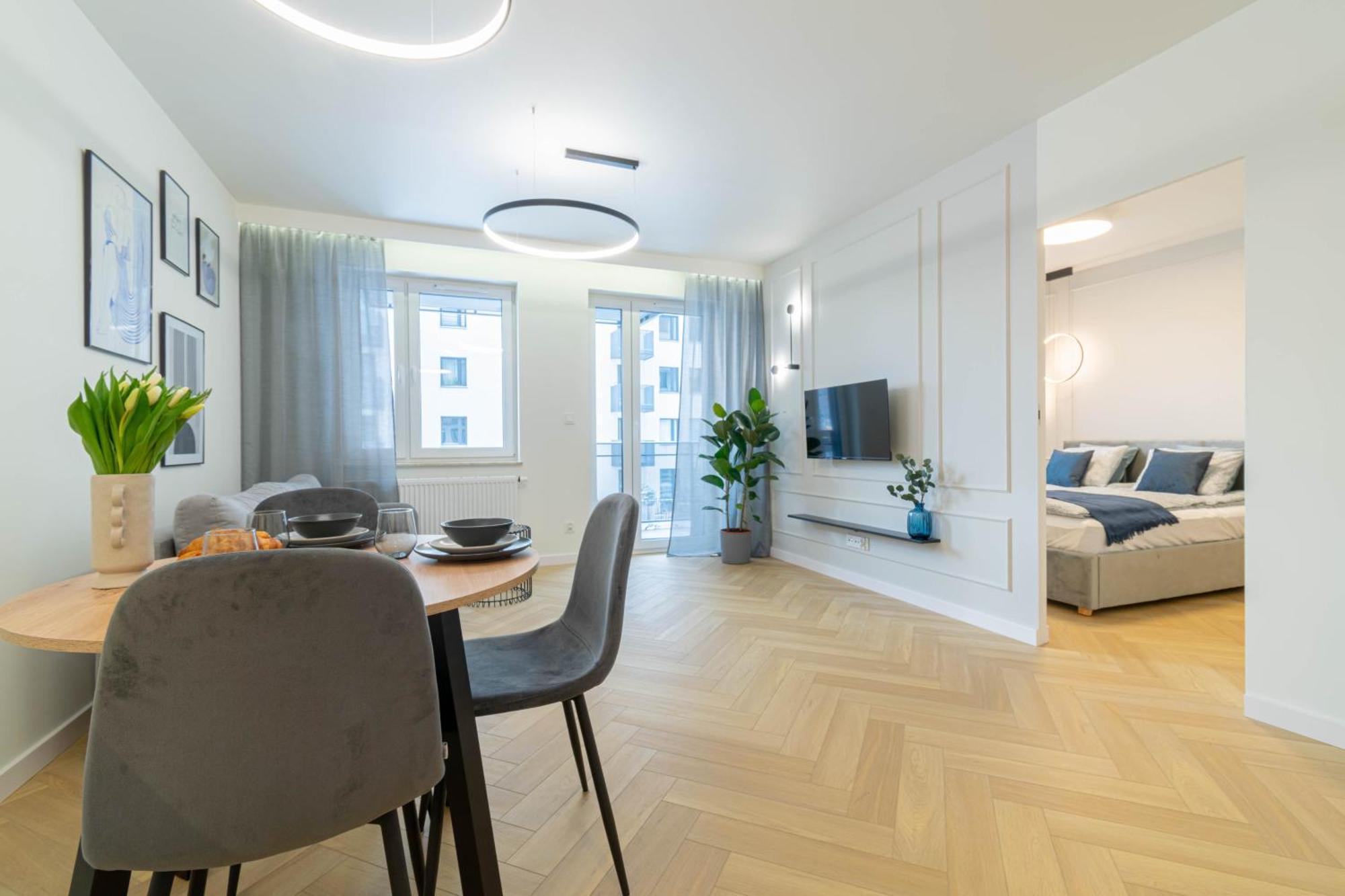 Blue Apartment Ceglana - Free Parking - Self Check-In Katowice Kültér fotó